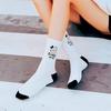 Neuheiten Kuhdruck Socke Lieblich Harajuku Japanischer Stil Baumwolle Damen Socken Gestreift Uni Atmungsaktiv Lässig Cartoon Socken