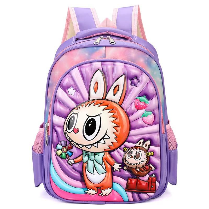 

Школьный рюкзак мультяшная анимация ученики начальной школы 15-дюймовый 3D-панцирь большая вместимость ультралегкий детский рюкзак