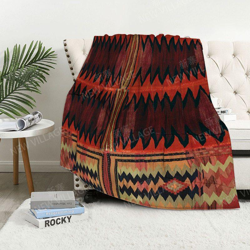 Bohemian-Stil digital bedruckte Polyester Schlafzimmer Samt Flanell Decke Vlies weiche Sofadecken für Betten