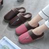 Men's slippers Home Winter Indoor Warm Shoes Thick Bottom Plush Waterproof Leather House slippers man Cotton shoes 2025 New