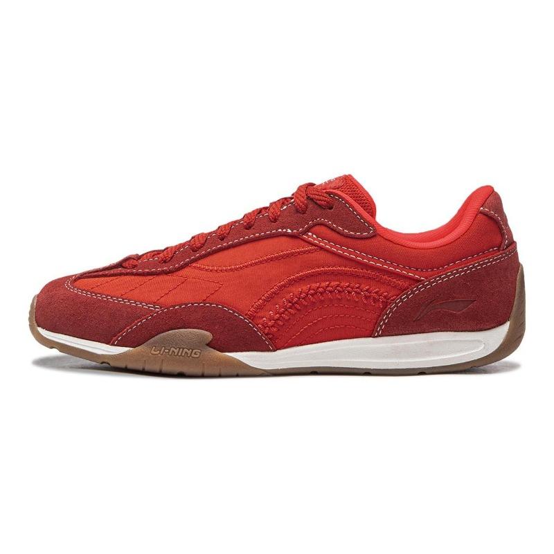 Li-Ning Feilin Боксерские Женские Низкие Повседневные Кроссовки Стиль Жизни Хурма Удача Год Лошади CNY Ограниченная Серия Красный AGLW204-3 35