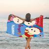 1pc In the Night Garden2 Beach Towel with Custom Name, Beach/Swimming/Bath/Picnic/Camping Towel, Suitable for Seaside Beaches