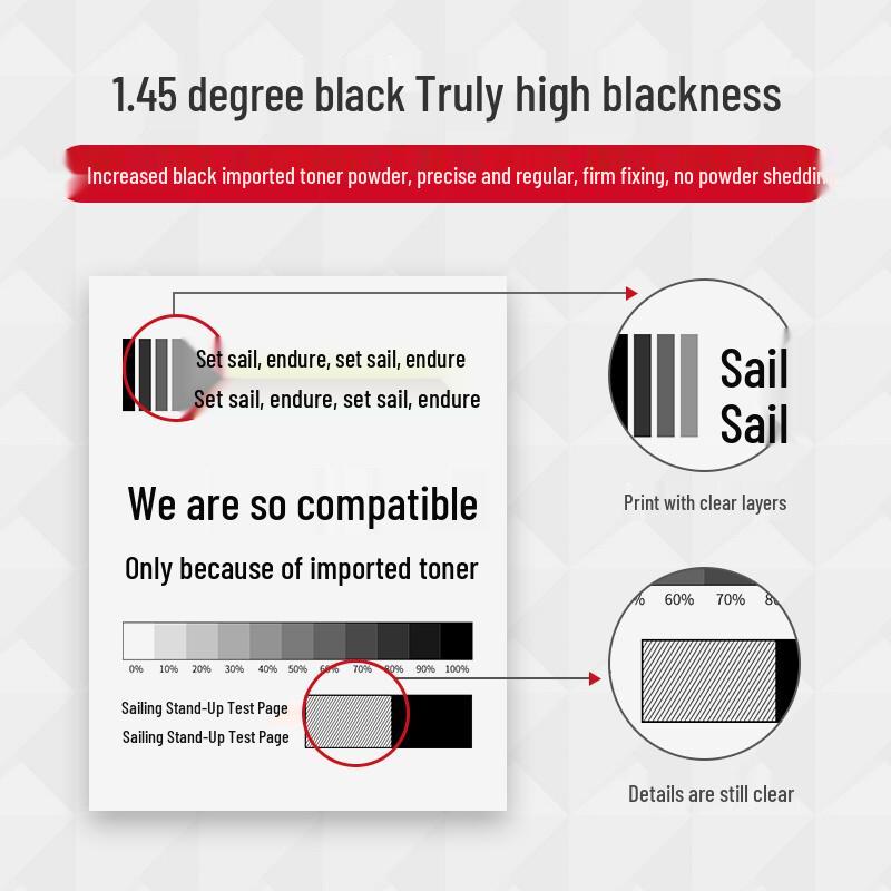 Compatible LT2451H Black Toner Cartridge for Lenovo Printers