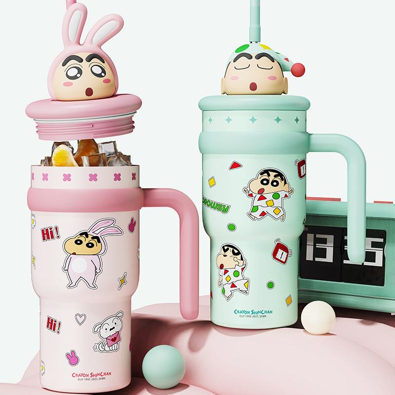 Crayon Shin Chan Insulated Water Bottle With Straw Large Capacity For Students And Gifts