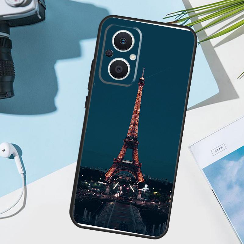 Paris Eiffel Tower France Cover For OPPO Reno 8 7 Lite 10 11 12 13 14 Pro 11F 12F 13F 14F OPPO Find X8 X5 X9 Pro Case