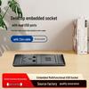 Einbau-Steckdosenleiste mit USB-Anschlüssen und integrierter Schreibtischsteckdose für Büro oder Schreibtisch