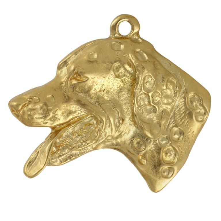 Dalmatian, Carriage Dog, Spotted Coach Dog - Gilded key ring with dog in gift box, handbag decoration, luxury accessory by Art-Dog brand