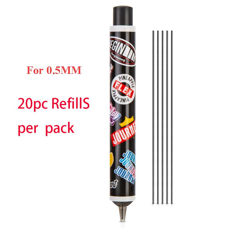 Deli Metal Mechanical Pencil 0.5/0.7mm Student Activity Pencil With Rubber Pen Core Painting Writing Pencil Children Stationery