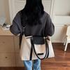 Canvas leather large capacity Boston bag women's travel bag
