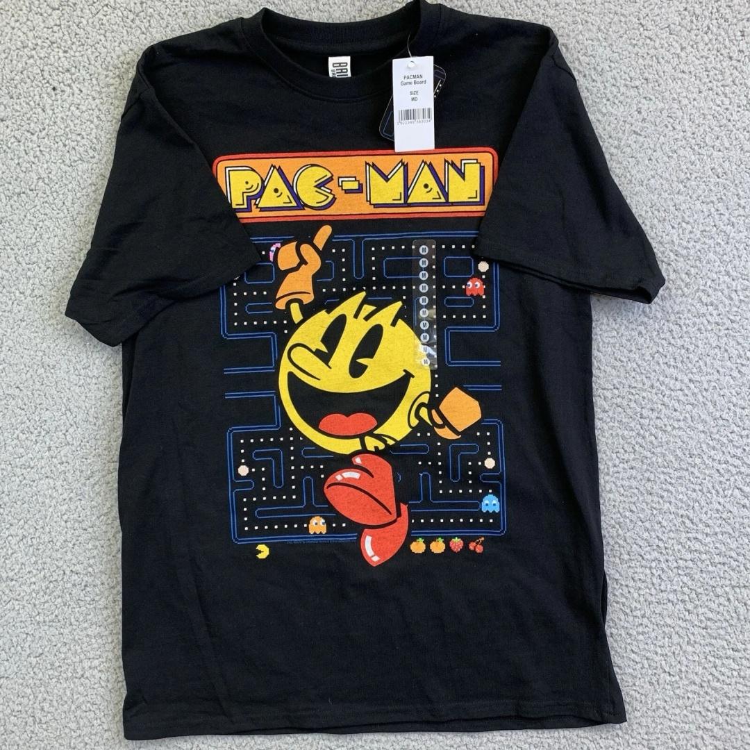 Men T Shirt Women Tee Boys Girls Top Adults Children Parent Child Cotton kid Tshirts PacMan Game Board Pattern Vintage Casual 100