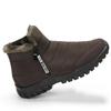 Men's Winter High-Top Snow Boots: PU Outsole, Thick Warm Cotton, Double Zipper, Waterproof, for Middle-Aged and Elderly
