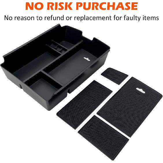 JOJOMARK For VW Atlas And Cross Sport Accessories Center Console Organizer 2018      Ert ABS Armrest Box Secondary Storage (Not Fit For 2024)
