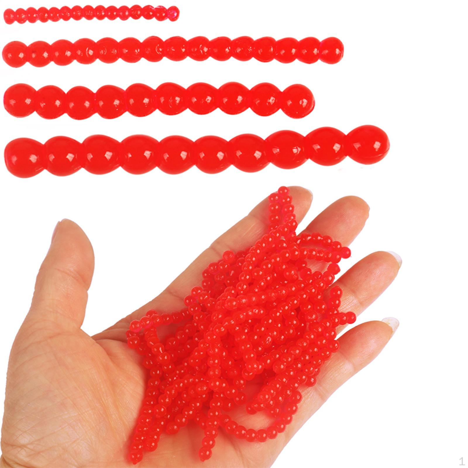 

100 Pieces Silicone Fishing Beads Gear Accessory,Fishing Line Beads,Lure Lightweight Ball червоний