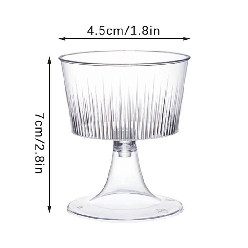 10Pcs Disposable Plastic Dessert Cup Ice Cream Cup Small Wine Cup Perfect For Fruit Ice Cream Pudding Wedding Party Decoration
