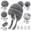 Winter Samt verdickt gestrickte Mütze weiblich süß vielseitig Bommel Ohrenschutzmütze warm winddicht und Kälte Wollmütze