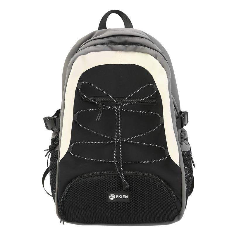 High Value Casual Retro Backpack Junior High School Students Contrasting Colors Lightweight Travel Backpack
