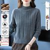 Women's Autumn Winter Wool Sweater: Short Half-High Collar, Knitted, Perfect for Mothers