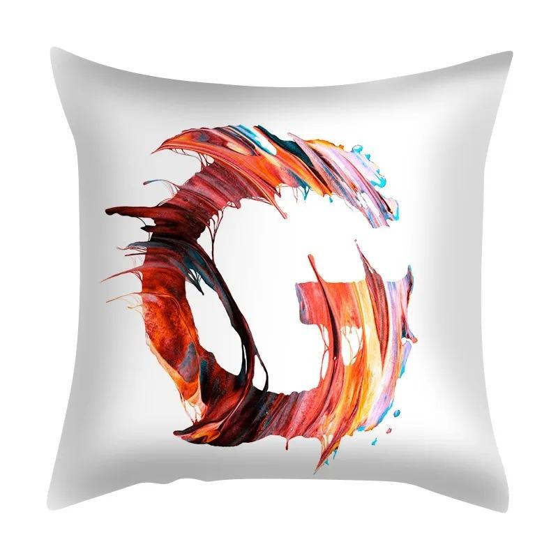 Colorful Creative Letter Decorative Pillowcase Living Room Office Home Pillowcase Car Ornaments