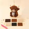 DIY Highland Cow Beading Kit Cute 3d Cow Bead Craft Pendant with Colorful Beads