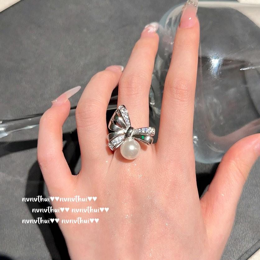 Princess On The Run, Bow Jewel Pearl Necklace, Farah, Deep Sea Beads, Butterfly Zircon Ring Set