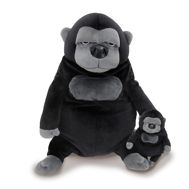 Morisaka Global Mochigori Mini 7x5x14cm Gorilla Plush Toy, Soothing, Soft and Squishy, Cute Animal, Mochi Series, MOGO-0088