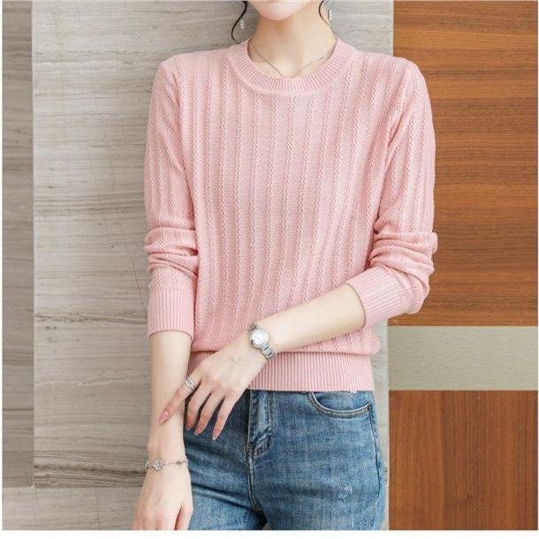 Fall Winter Women's Plus Size Sweater Short Crew Neck Knitwear Sweater Loose Pullover Knit Top Stretch Jumper