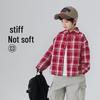 Boys' Red Plaid Long Sleeve Shirt