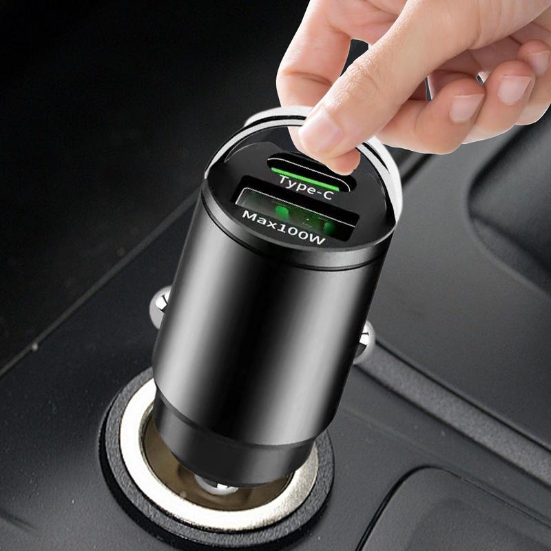 Car USB Charger 100w Car Cell Phone Charger Pd Qc 3.0 Dual Charging Outlet Charger Car Adapter USB Phone Charger For Cars Phone