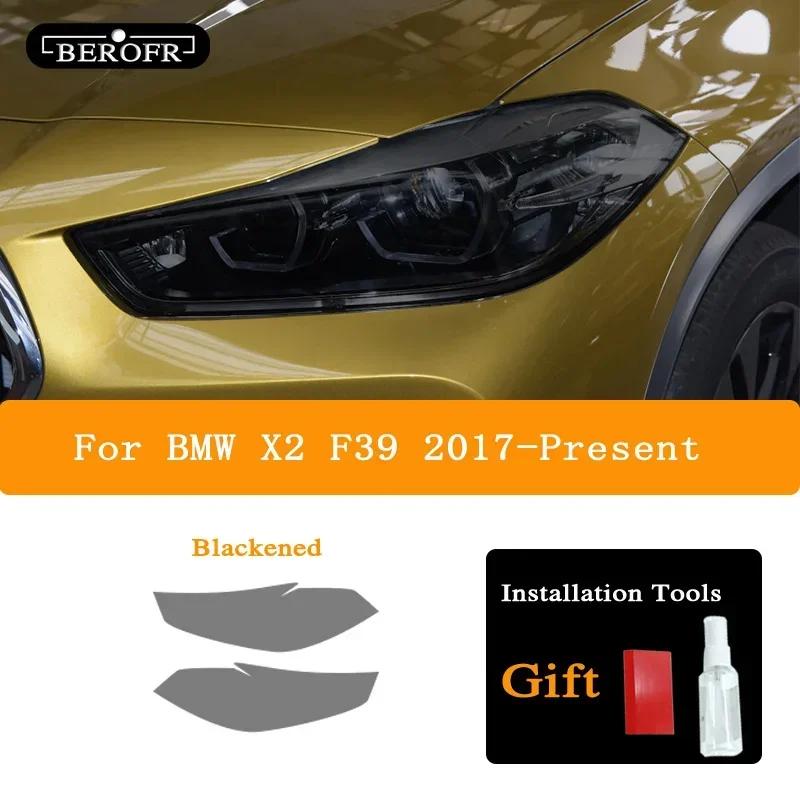 Für BMW X1 F48 X2 F39 X3 F25 G01 X4 F26 G02 X5 F15 G05 X6 F16 G06 X7 Auto Scheinwerfer Tönung Rauchschwarz Schutzfolie TPU Aufkleber