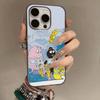 Cartoon Barbapapa Phone Case For IPhone 17 16 15 14 13 12 11 Corrugated Frosted Soft Cover Anti-Slip