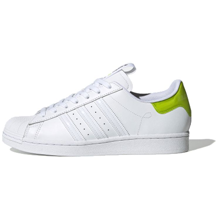Adidas Originals Superstar Series Los Angeles Slip-Resistant Lightweight Low-Top Skate Shoes Unisex Sneakers White Green FW2846