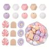 55PCS Daisy Silicone Bead Set, Featuring Leaves and Arches, Suitable for DIY Jewelry, Keychains, Bracelets, and Handmade Items