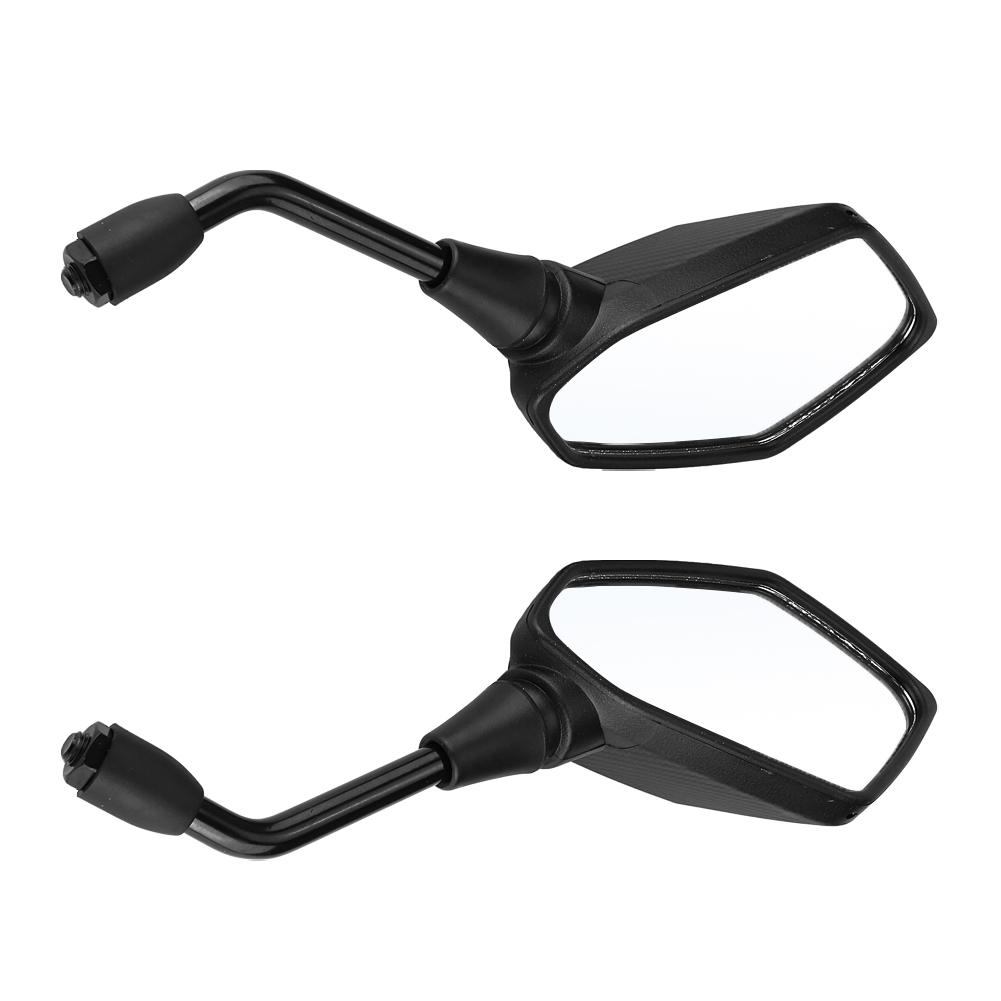 1 Paar Universal 10mm Links und Rechts Motorrad Rückspiegel Schwarz Motorrad Rückspiegel