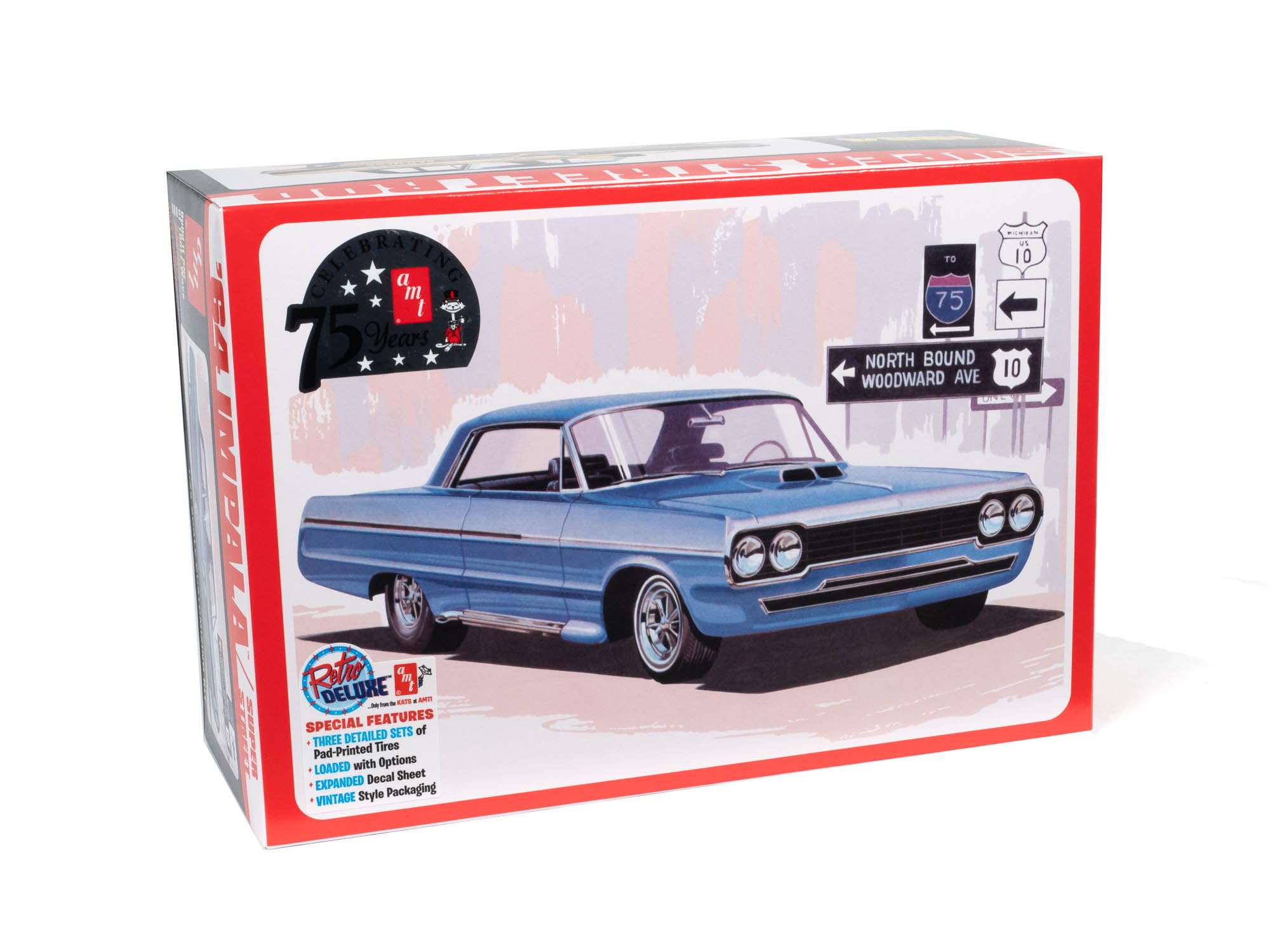

AMT Масштаб 1964 Chevrolet Impala Super Street Rod Пластиковый набор для моделирования 1/25 (AMT1396)