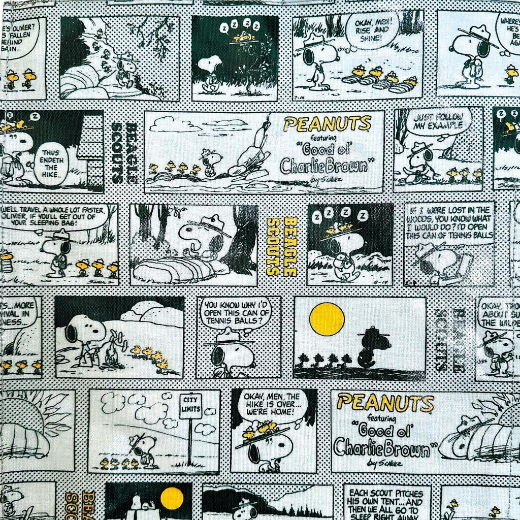 Snoopy Laminated Mini Tote Bag IP Square Lami Peanuts Blue [Rootote] (860001 BeagleScouts)