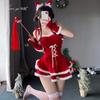 Sexy Lingerie Pure Lust Velvet Christmas Dress Sexy Miniskirt Passion Free New Suit