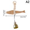 Fish Car Ornament Pollack Wall Art Hangable Wooden Door Pendant With Bell Hangable For Wall Door Wall Art Door Decoration