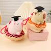 12cm Cartoon Spaß Abschlusskappe Capybara Plüschtier Anhänger Schwimmring Arzthut Frosch Capybara Plüschspielzeug Heimdekoration Geschenk für Kind