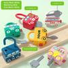 Educational Car Shaped Puzzle Matching Lock Toy with Key for Children - Intellectual Development Cognition Buckle Unlocking Game