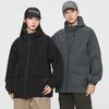 Giacca da Montagna Uomo e Donna Autunno Tooling Antivento Monopetto Cappotto Largo Coppia Outdoor Impermeabile Antivento con Cappuccio