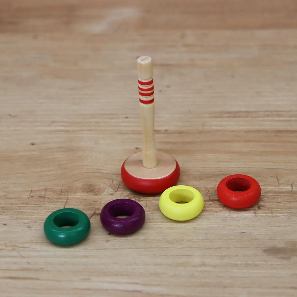 Miniature Japanese Traditional Wooden Wanage Toy (7cm H x 3cm W x 3cm D) Set of 10 for Commercial Use