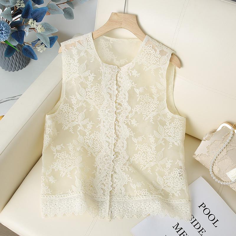 2026 Summer Women's Chinese Embroidered Beaded Vest Shawl Jacket