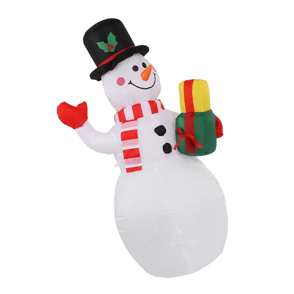 1.5m Inflatable Christmas Snowman Colorful Light Windproof Rope Automatic Blow Up Snowman for