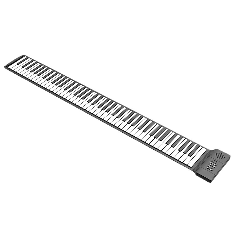 Btuty Electronic Hand Roll Silicone Folding Piano with No MIDI Travel Piano for Beginners Roll-Up Piano, 88-Key Piano, Built-in Speaker, Function,