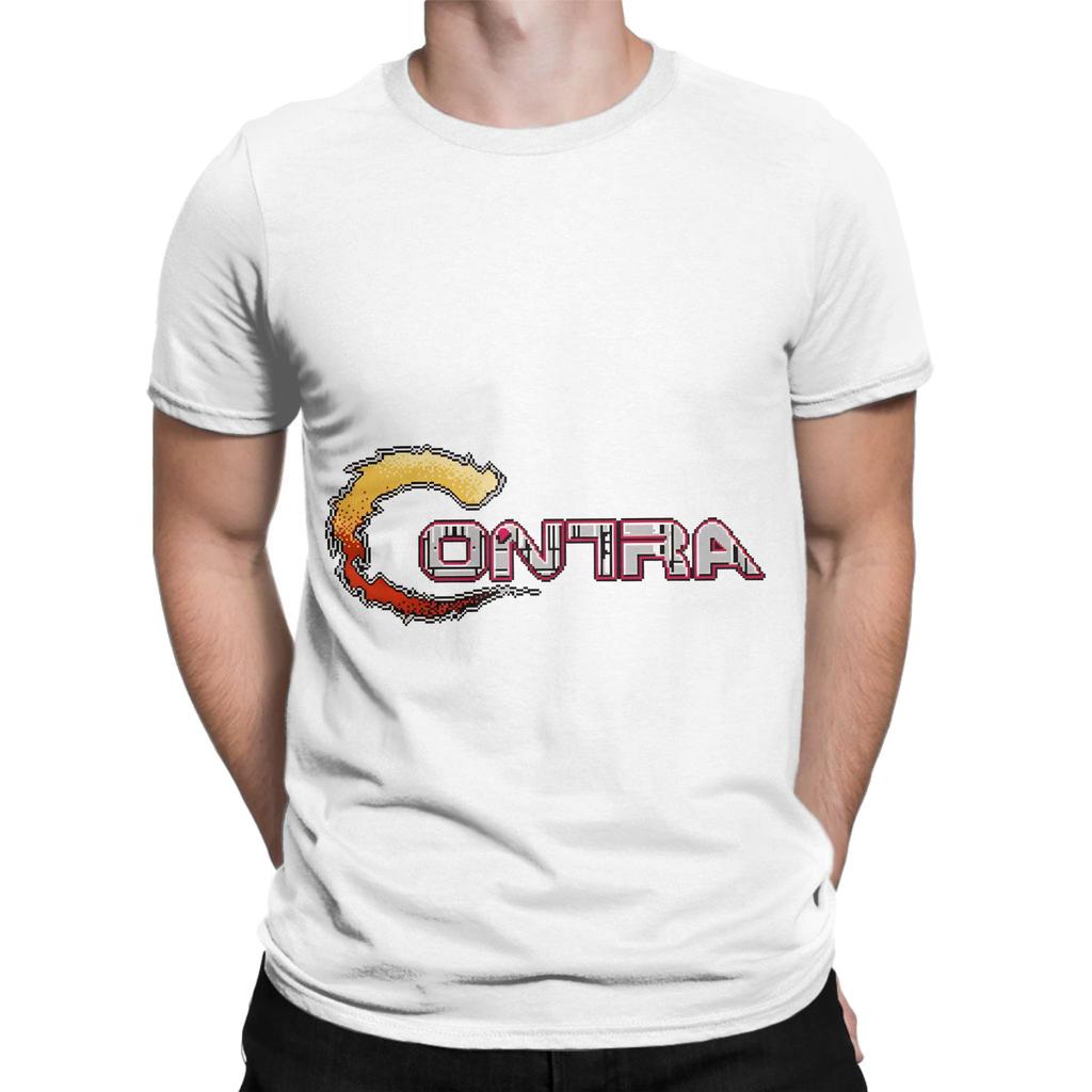 Run N Gun Logo Funny 100 Cotton TShirt Contra NES Tees Tops For Unisex