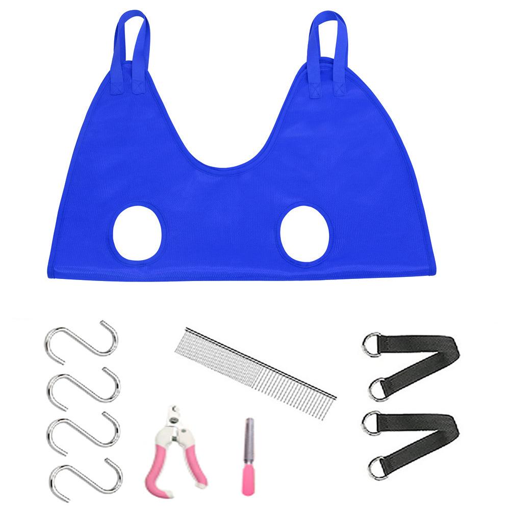 

Гамак для ухода за домашними животными для кошек и собак, держатель для собак для ухода за животными, помощник для домашних животных с триммером для стрижки ногтей, расческа для домашних животных, пилка для ногтей для купания S-81x48x18cm синий