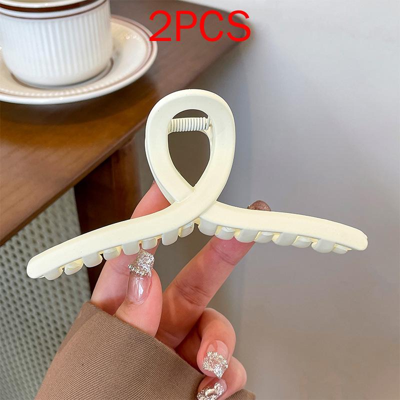 2 ΤΕΜ Premium Σετ Κεφαλών Νέο Γυναικείο Κλιπ Κλιπ Νύχι Μόδας Καφέ Μαύρο Ακρυλικό Μεγάλες Φουρκέτες Claw For Lady Clip Barrette Αξεσουάρ μαλλιών