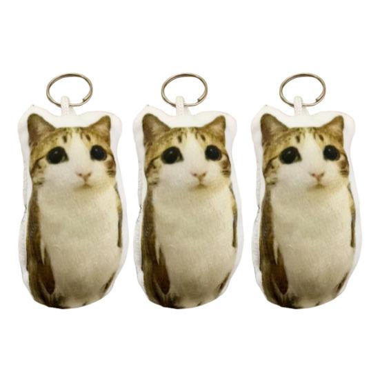 Portachiavi Peluche Attivato dalla Voce Gatto Miao Ciondolo Animale di Peluche Parlante Carino per Borse Zaini Regalo Divertente per Bambini Studenti