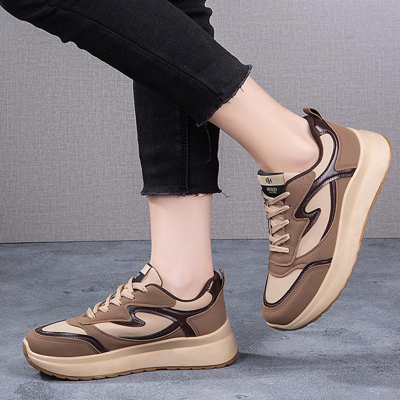 Retro Daddy Shoes Women's Spring and Autumn New Sports Casual Shoes Thick Sole Increased by Cortez