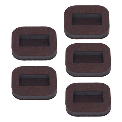 5 Pcs Felt Caster Cup Rectangle Concave Office Chair Roller Fixing Pad Furniture Wheel Caster Cup